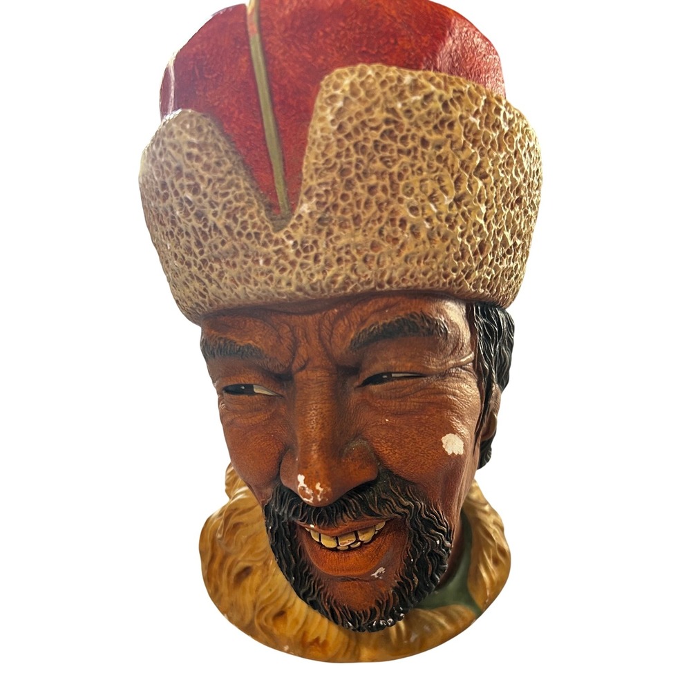 BOSSONS Vintage Handpainted English Artware The Himalayan Freestanding Head 60s